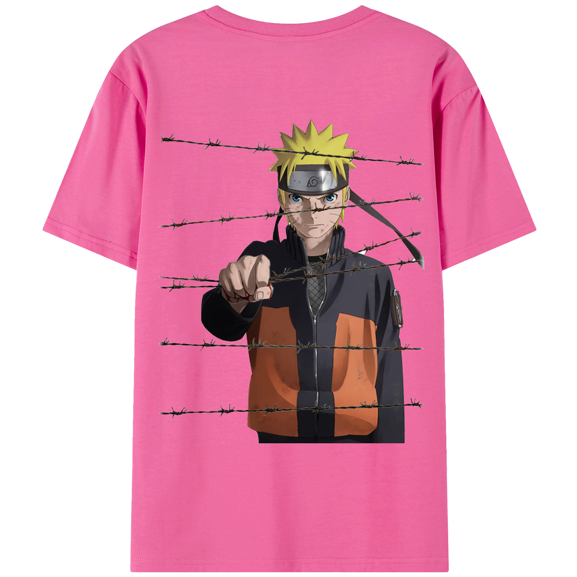 （画像用） NARUTO -ナルト- うずまき ナルト Uzumaki Naruto レディース半袖Tシャツ(バックプリント)